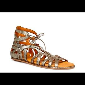 Metallic gold/brown, super comfortable gladiator sandals